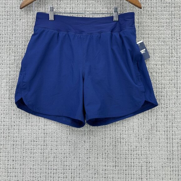 Lands End Swim Shorts Womens Size XS Navy Blue Pull On Pockets NWT